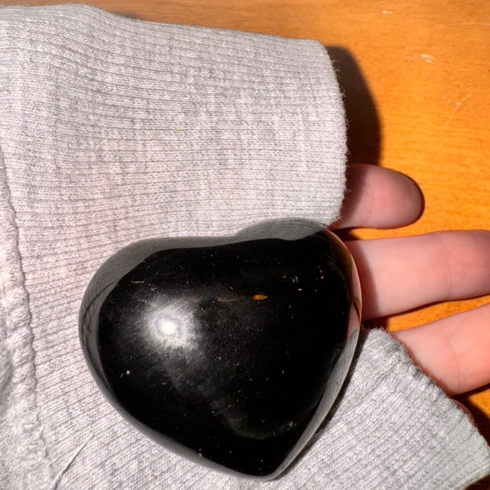 Small Rainbow Obsidian Heart Carving
